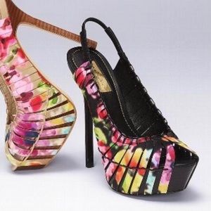 Report Signature Multicolor Floral Platform Heel